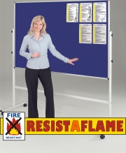 Resist-A-Flame Double Sided Mobile Noticeboard